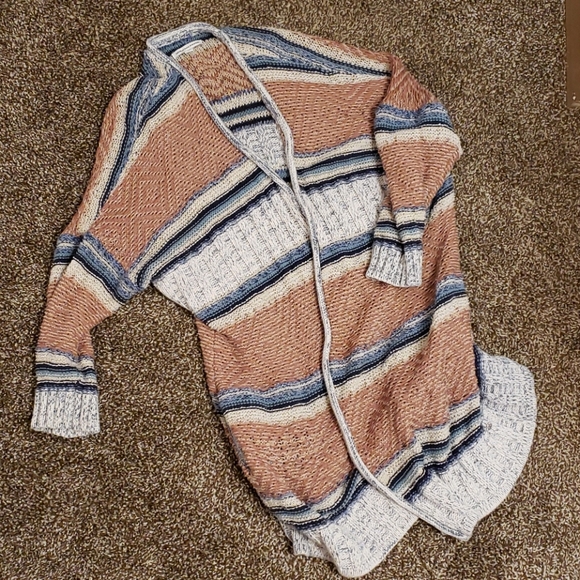 American Eagle Outfitters Sweaters - AEO boho woven open front striped cardigan L/XL